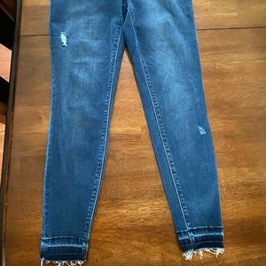 Spanx distressed ankle skinny jeans